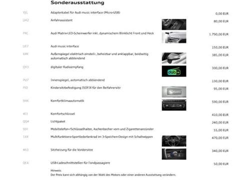 Sonderausstattung