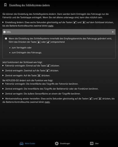 Einstellung Schließsystem ändern