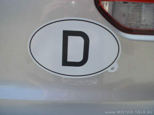 "D"- Aufkleber