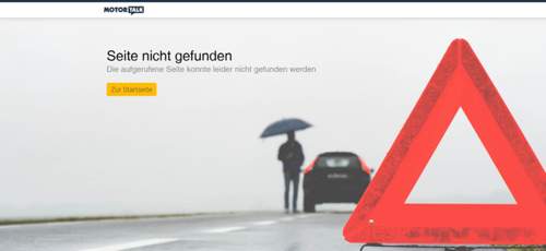 Und - Fehler. seite nicht gefunden