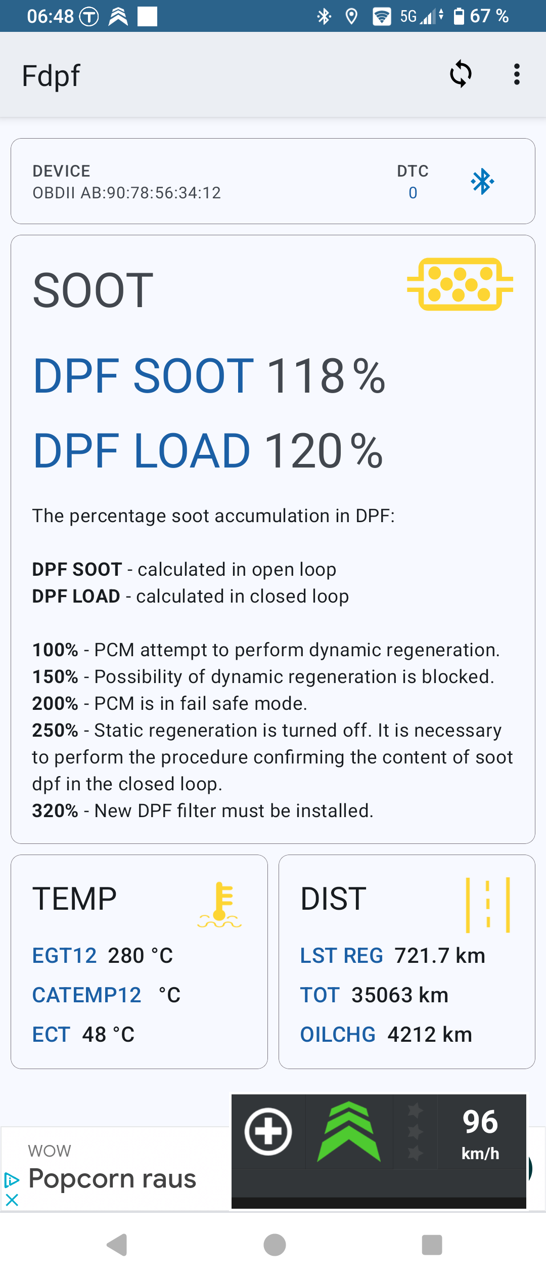 Kuga Ecoblue DPF Regeneration