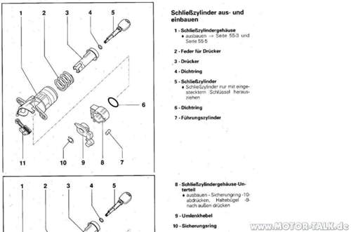 Heckklappenschliesszylinder
