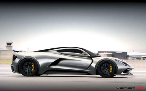 Im Heck des Hennessey F5 soll ein 7,0-Liter V8 sitzen. Leistung? Unbekannt, vermutlich aber mehr als 1.500 PS