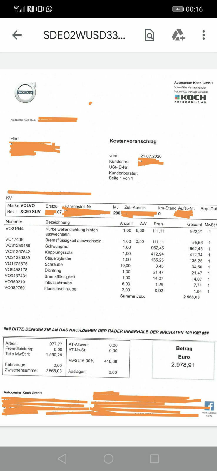 Kupplung wechseln XC90 D5 185PS Schaltgetriebe