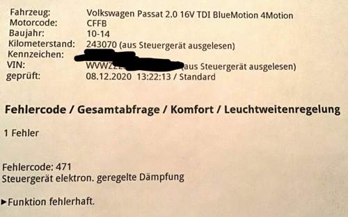 Fehlermeldung