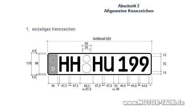 Kurzes Kennzeichen - Bilder