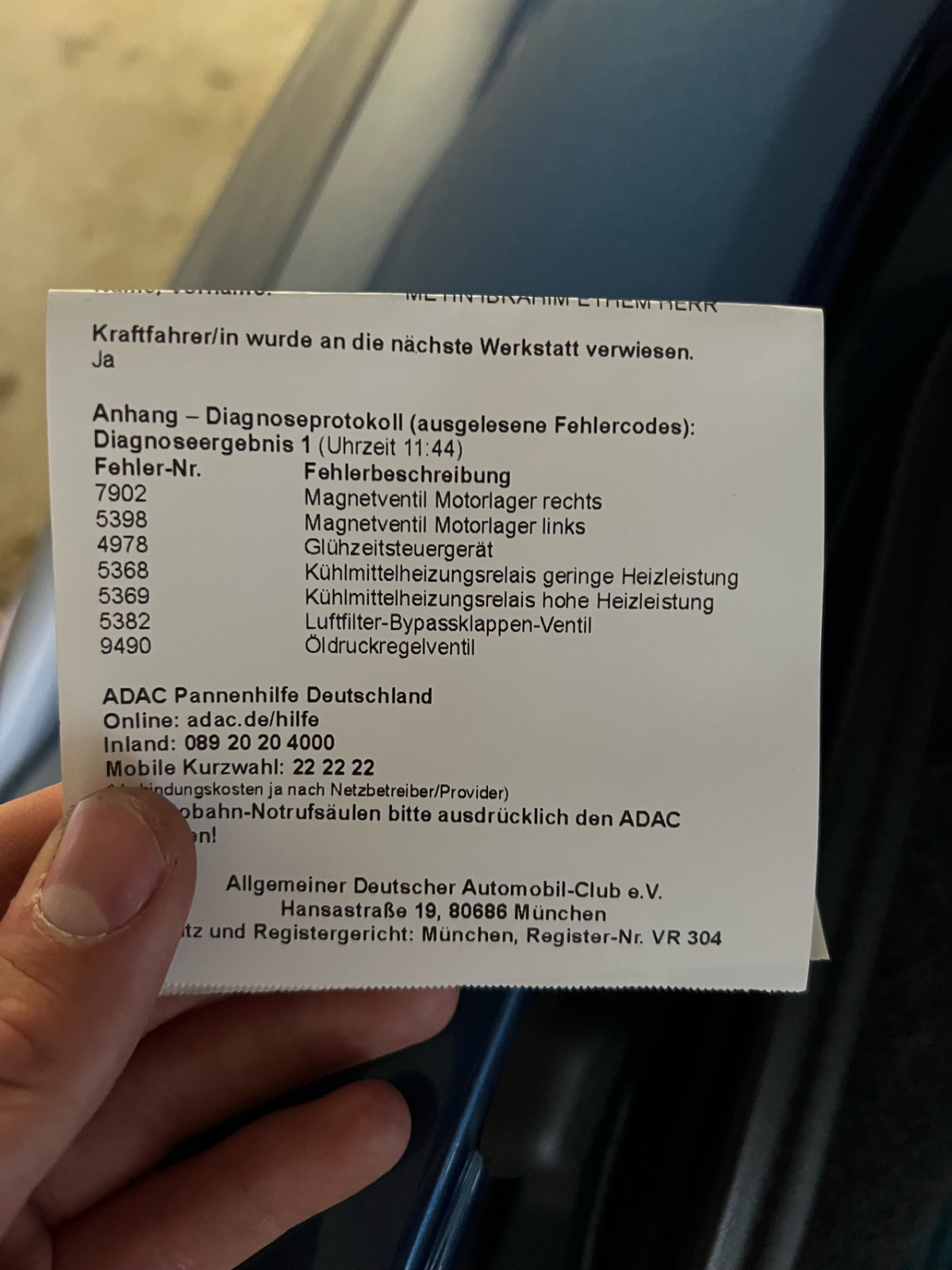 Kurzschluss nach Masse A5 3.0TDI Quattro