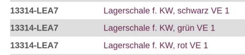 Lagerschalen