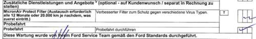 Zusätzliche Arbeiten