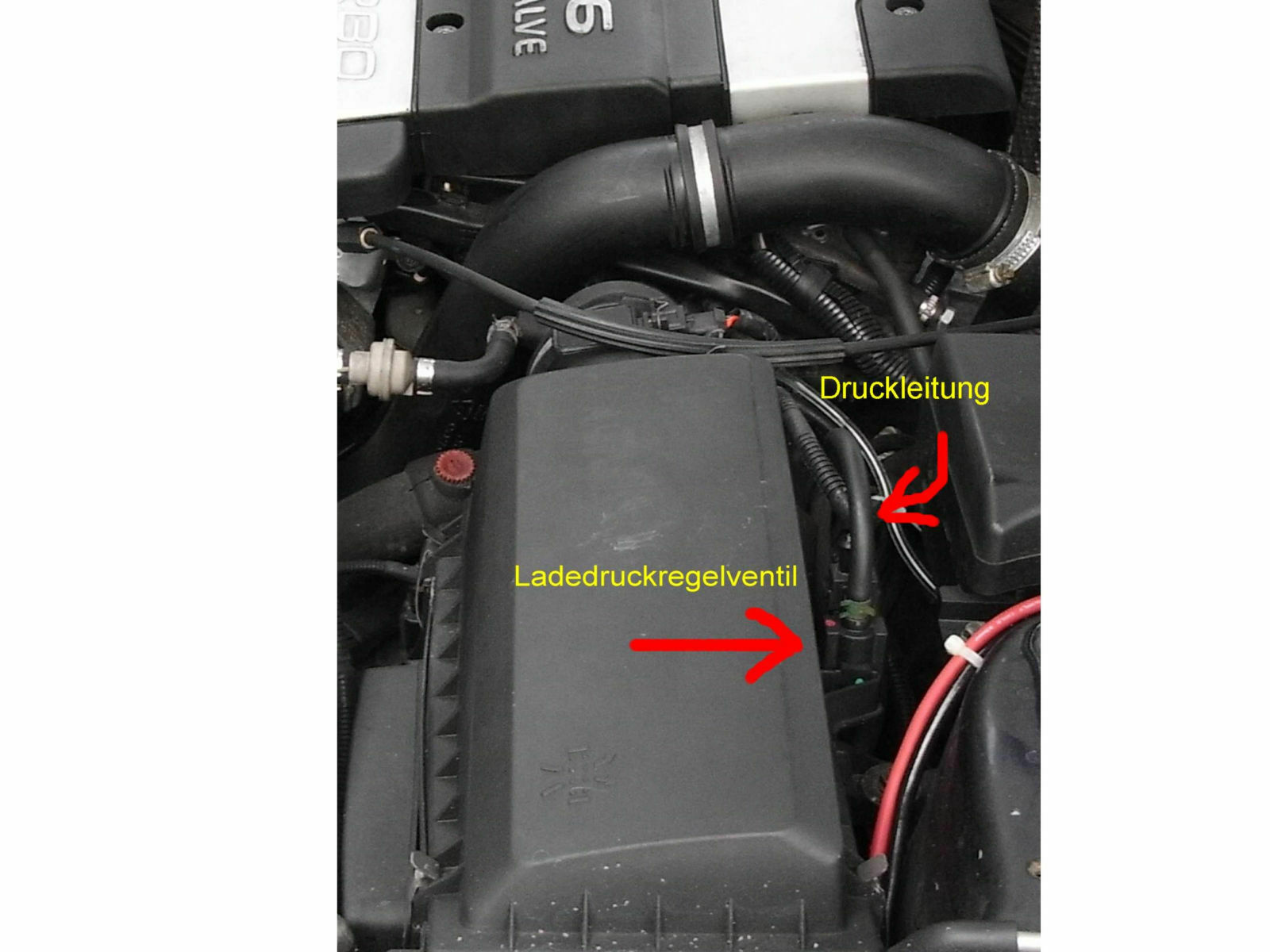 Ladedrucksensor / Saugrohrdrucksensor Position am Ph.1 V40 2,0T