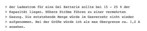 Gel aufladen
