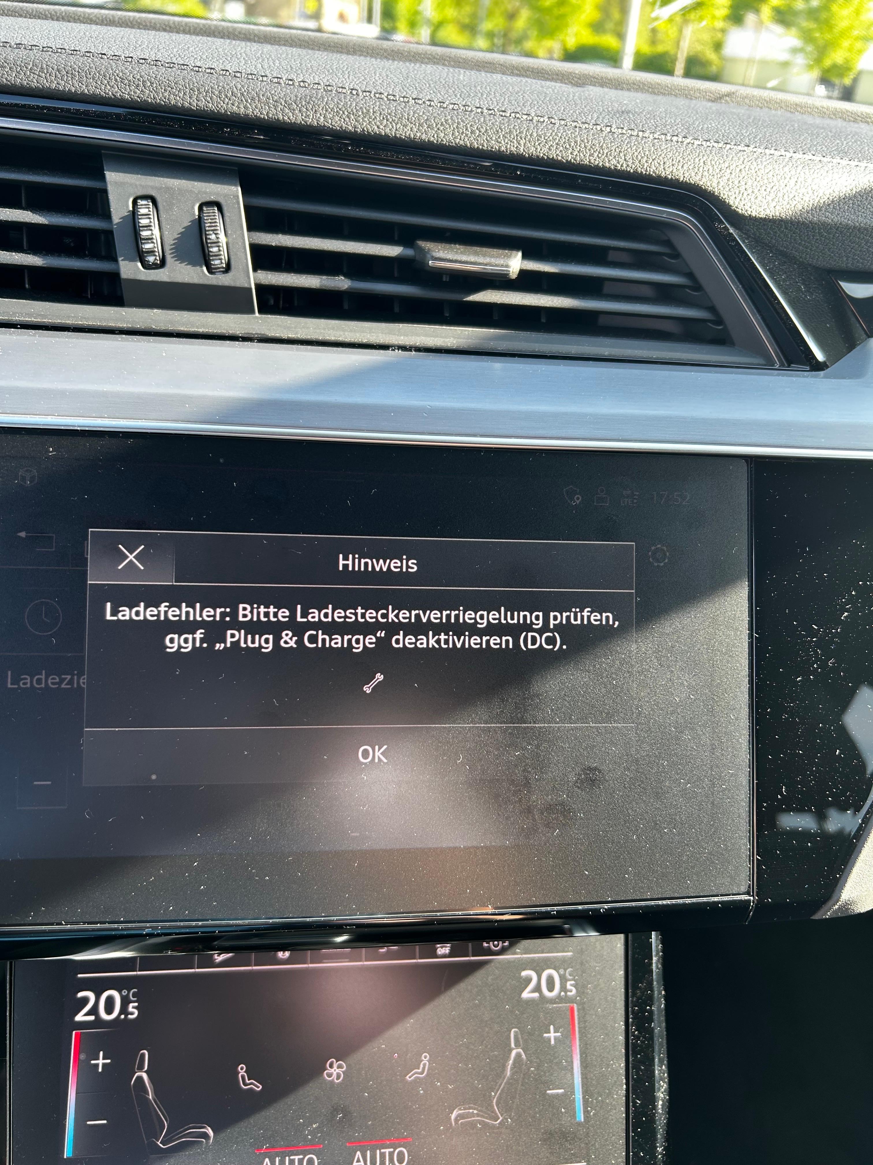 Ladekabel verriegelt nicht mehr / Q8 e-tron lädt nicht mehr