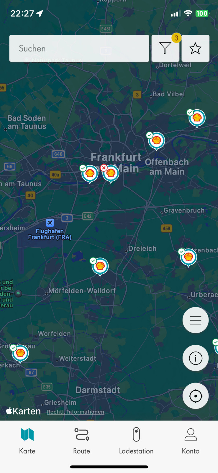 Ladekarten für e-tron Fahrzeuge