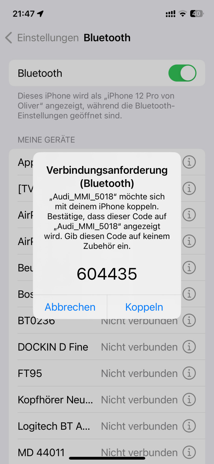Ladeschale und Smartphone Interface über WLan ohne Funktion