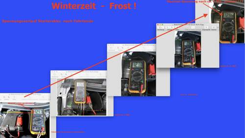 Ruhespannung v o r n messen!