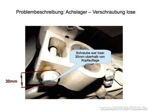 Vorderachsverschraubung-lose