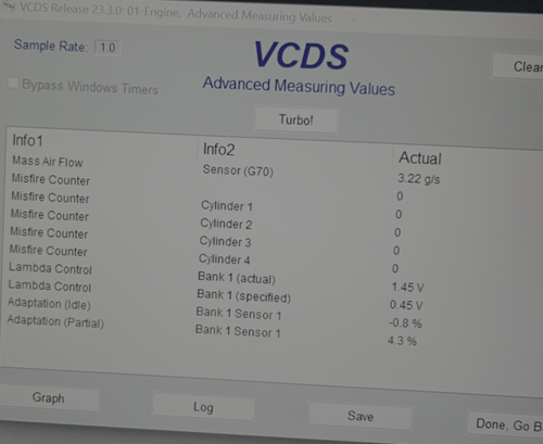 VCDS Messwerte