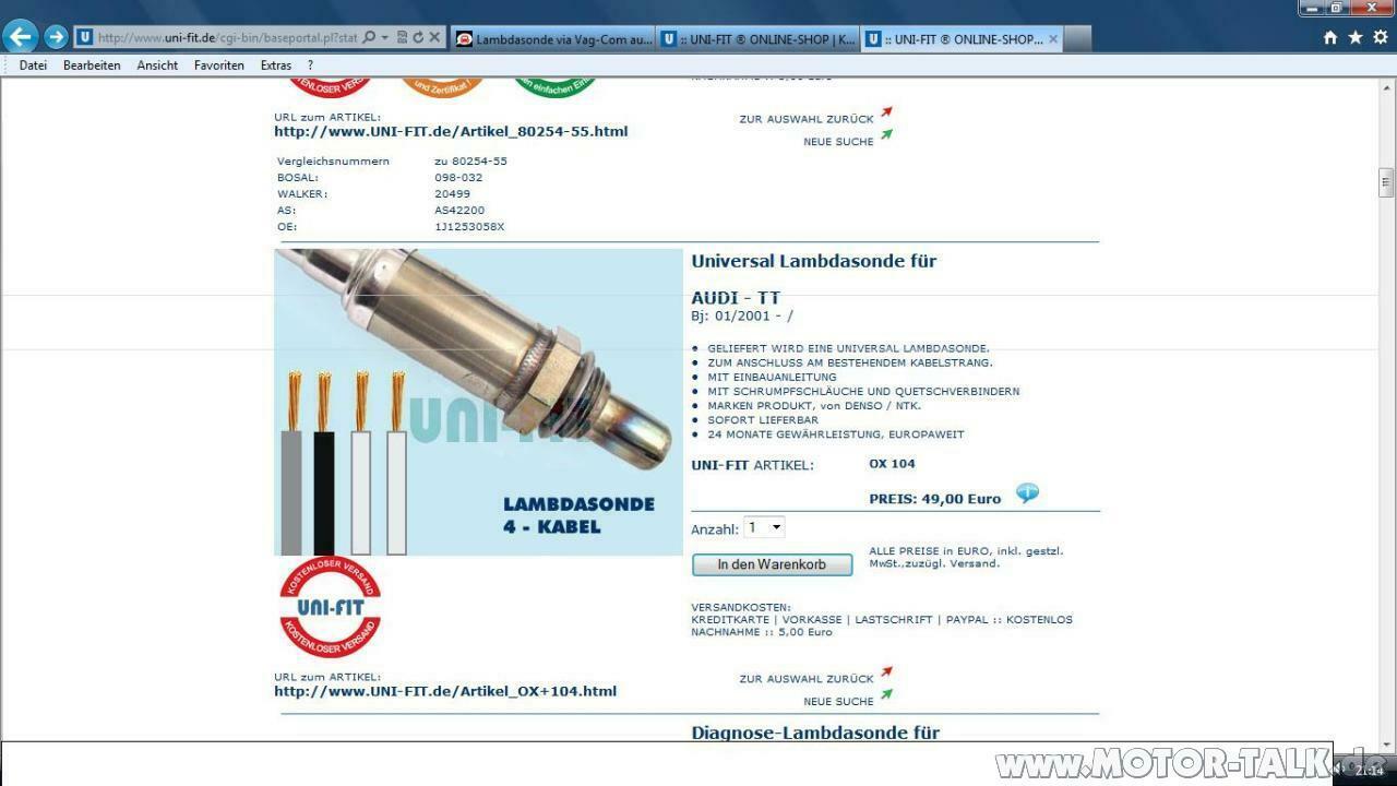 Lambdasonde via Vag-Com auslesen, Sollwerte?