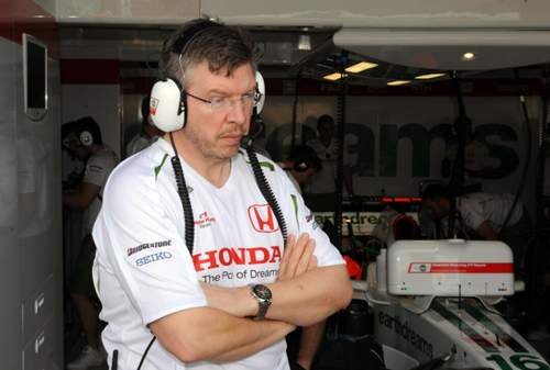 Brawn 2008 in Melbourne. Damals war er Teamchef bei Honda