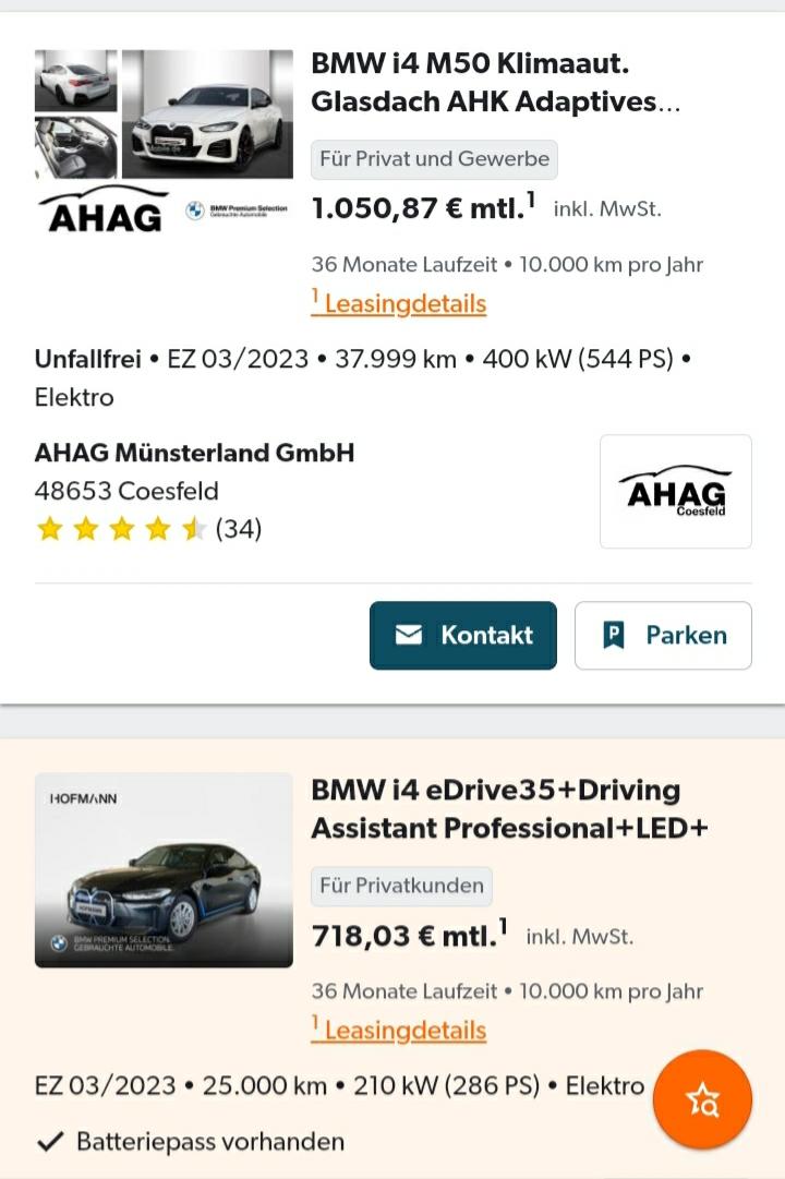 Leasingrückgabe / Leasingverlängerung Konditionen