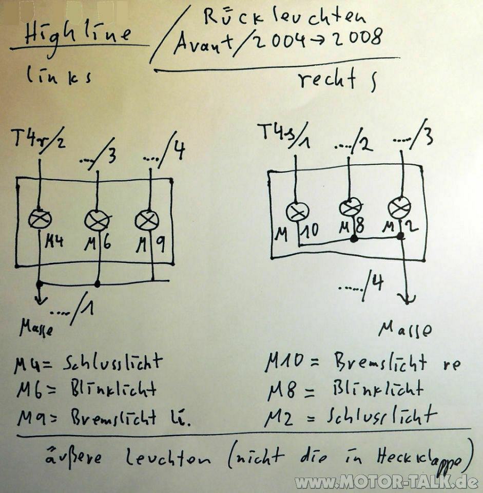 Led-Rückleuchte leuchtet schwach