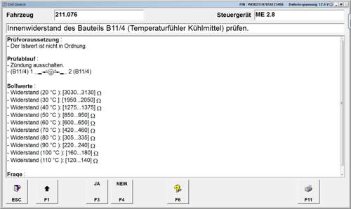 Widerstand Kuehlmitteltemperatursensor