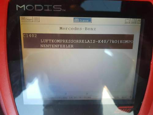 W220 Fehlermeldung