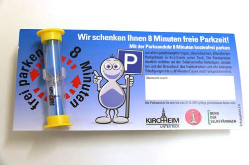 In Kirchheim (Württemberg) sind Sanduhren bereits im Einsatz. Die Aktion wurde bereits mehrfach verlängert