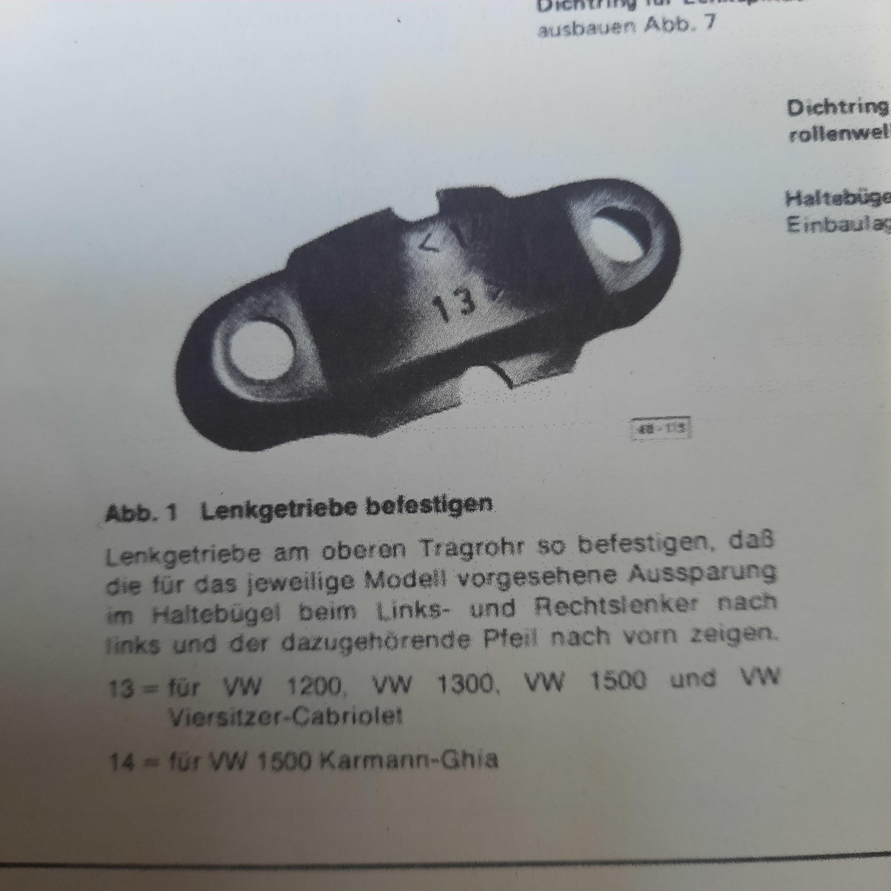 Lenkgetriebe kurzer Vorderwagen