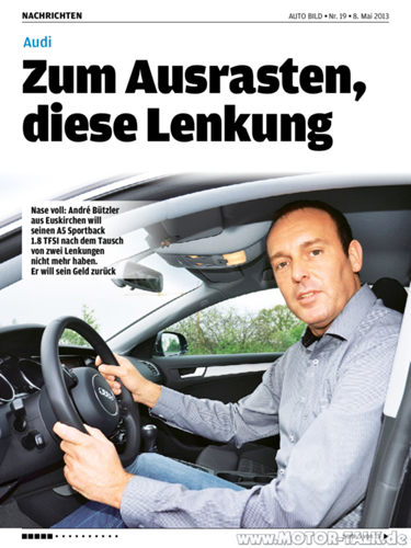 Audi: Zum Ausrasten, diese Lenkung (S.1)