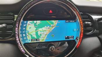 Mini Cooper Sport Navi Zeigt Aufenthalt in Küstennähe an