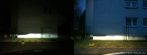 Xenon-vergleich-tt-golf