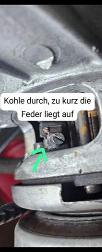 Kohle verbraucht in Halterung