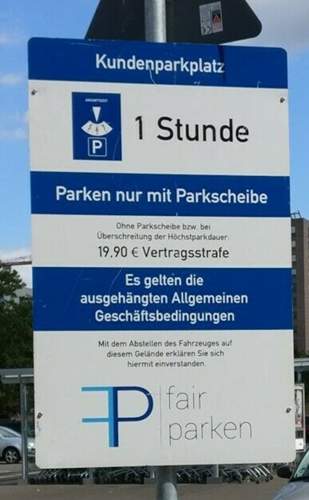 Fair parken Schild