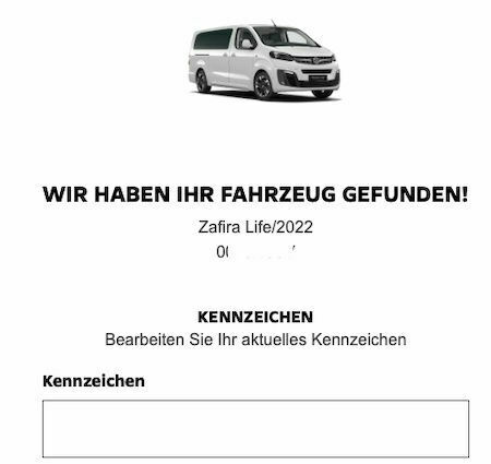 Liefertermin zafira life