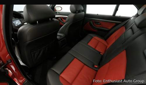 E39, Leder bicolor schwarz rot