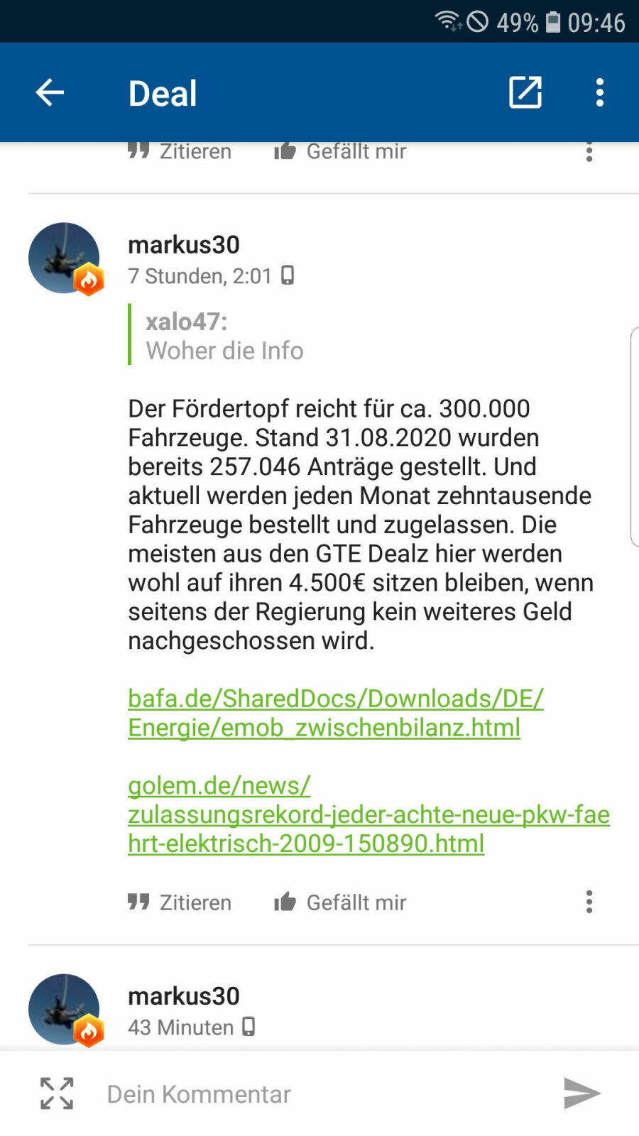 Lieferzeit Golf 8 GTE / BaFa Förderung / Lieferverzug etc.