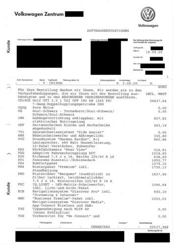 Auftragsbestätigung