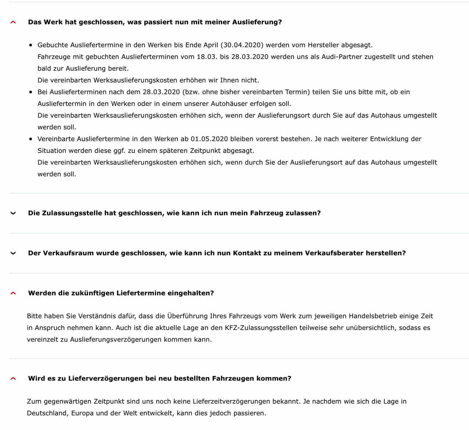Lieferzeiten (LZ)