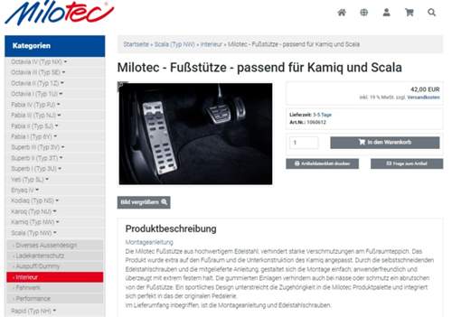 Fussstütze in Edelstahl