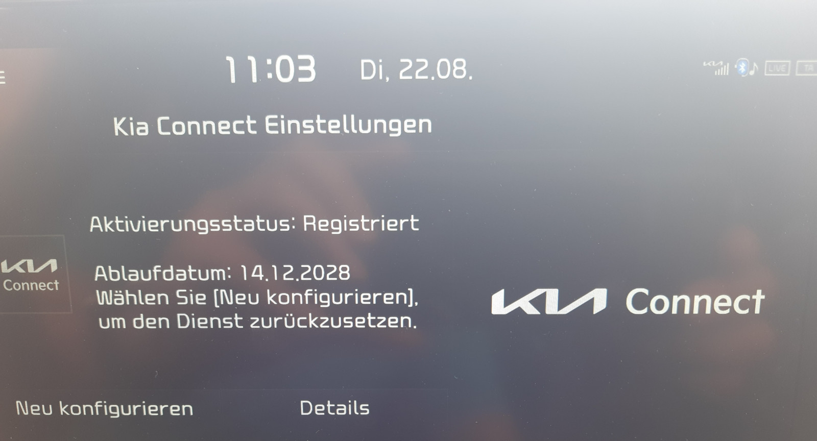 Live Dienste / KIA CONNECT