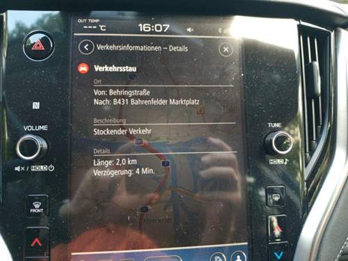 Navi mit Verkehrsdaten