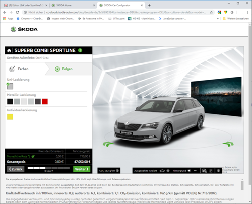 Screenshot Konfigurator