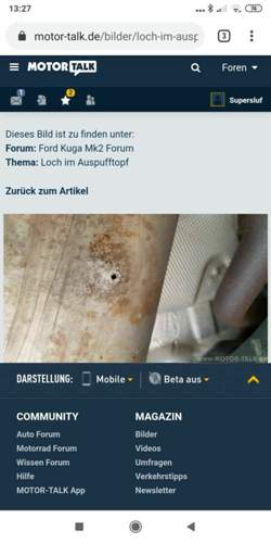 Bohrung im Endschalldämpfer