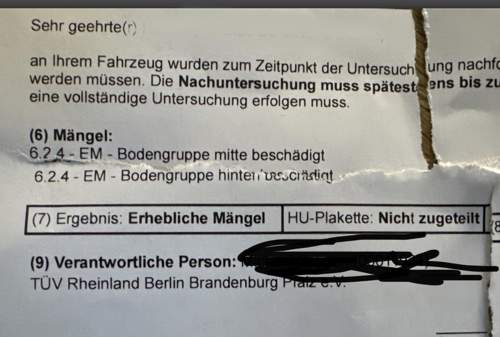 TÜV - keine Plakette