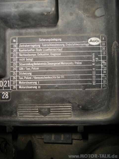 Lüfter Problem Audi 90 5 Zylinder