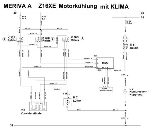 Lüfterschaltung MERIVA A