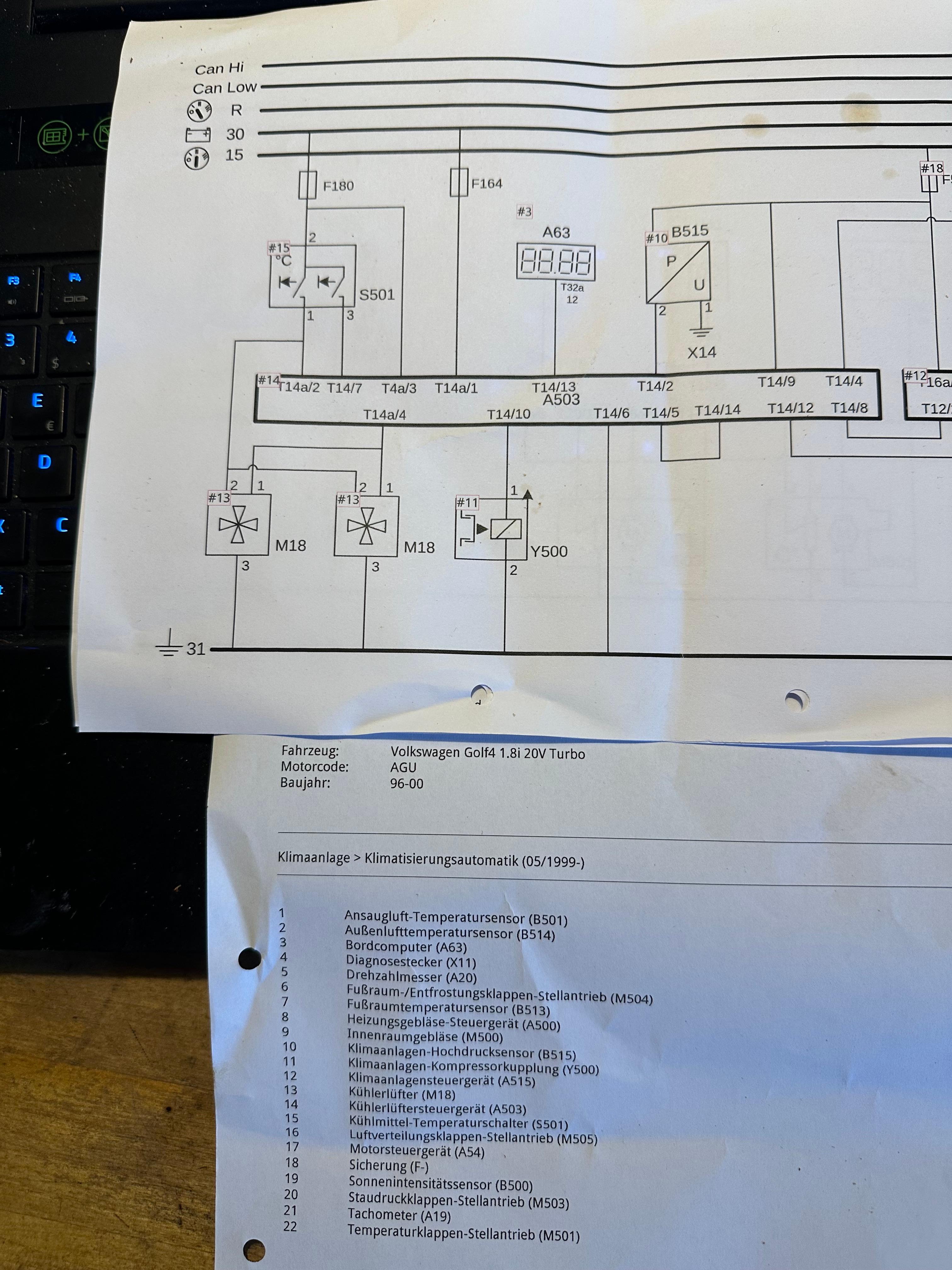Lüftermotor / Kühlerventilator funktioniert nur auf Stufe 2