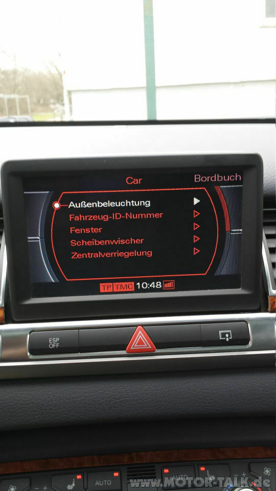 Luftfahrwerk im MMI nicht anwählbar