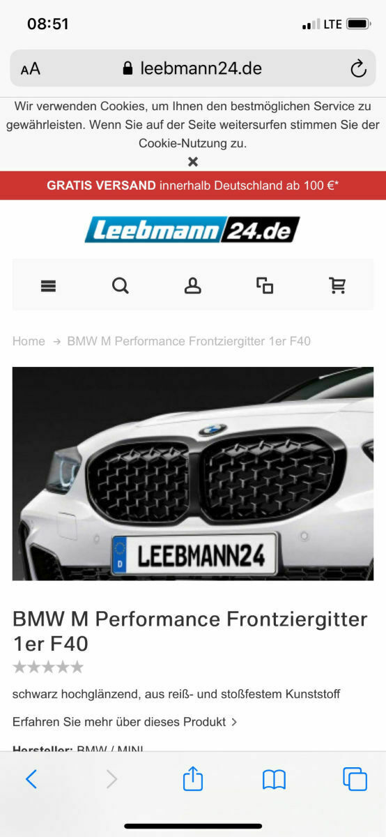M Performance Kühlergrill (Frontziergitter)